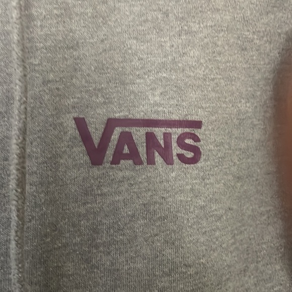 Vans Gray Purple checkered crop hoodie size S - Picture 3 of 6